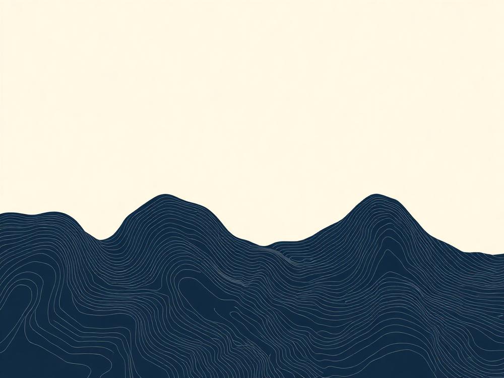 Abstract topographic contour lines