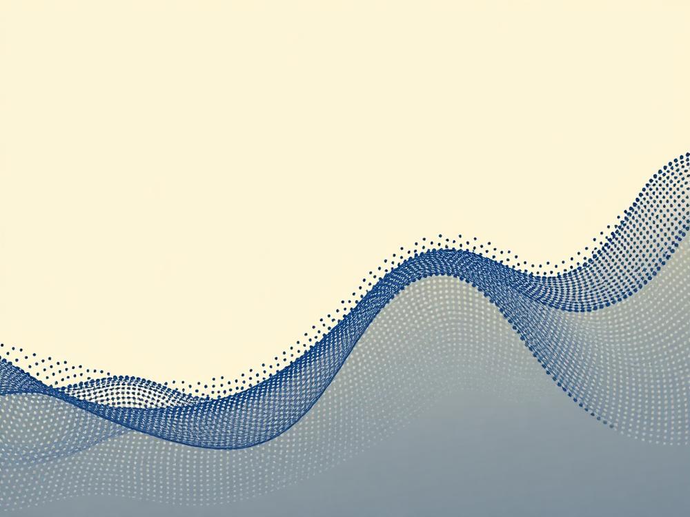 Abstract digital wave of dots